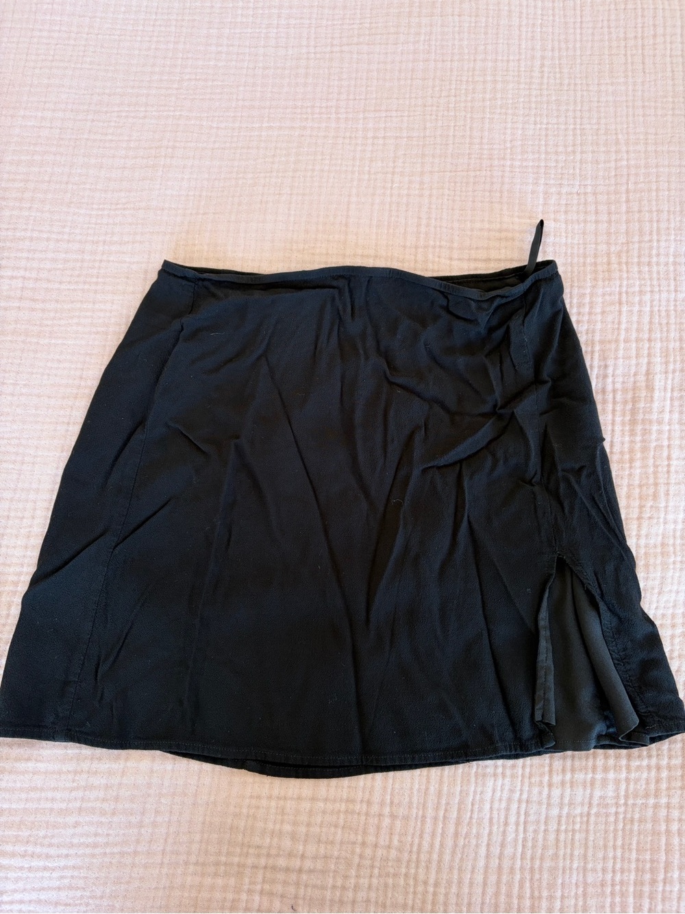 Sunday Best Black Mini Skirt with Side Slit